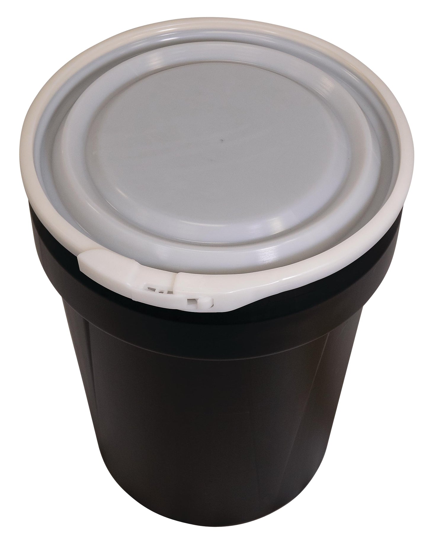 Eagle 30 Gallon Plastic Drum with Lid, Metal Lever-Lock, 28.5"x21.1", Open Head Lab Pack Drum Made of Durable, Lightweight HDPE, Withstands Weather and Chemicals, Made in USA, Blue, 1601MB