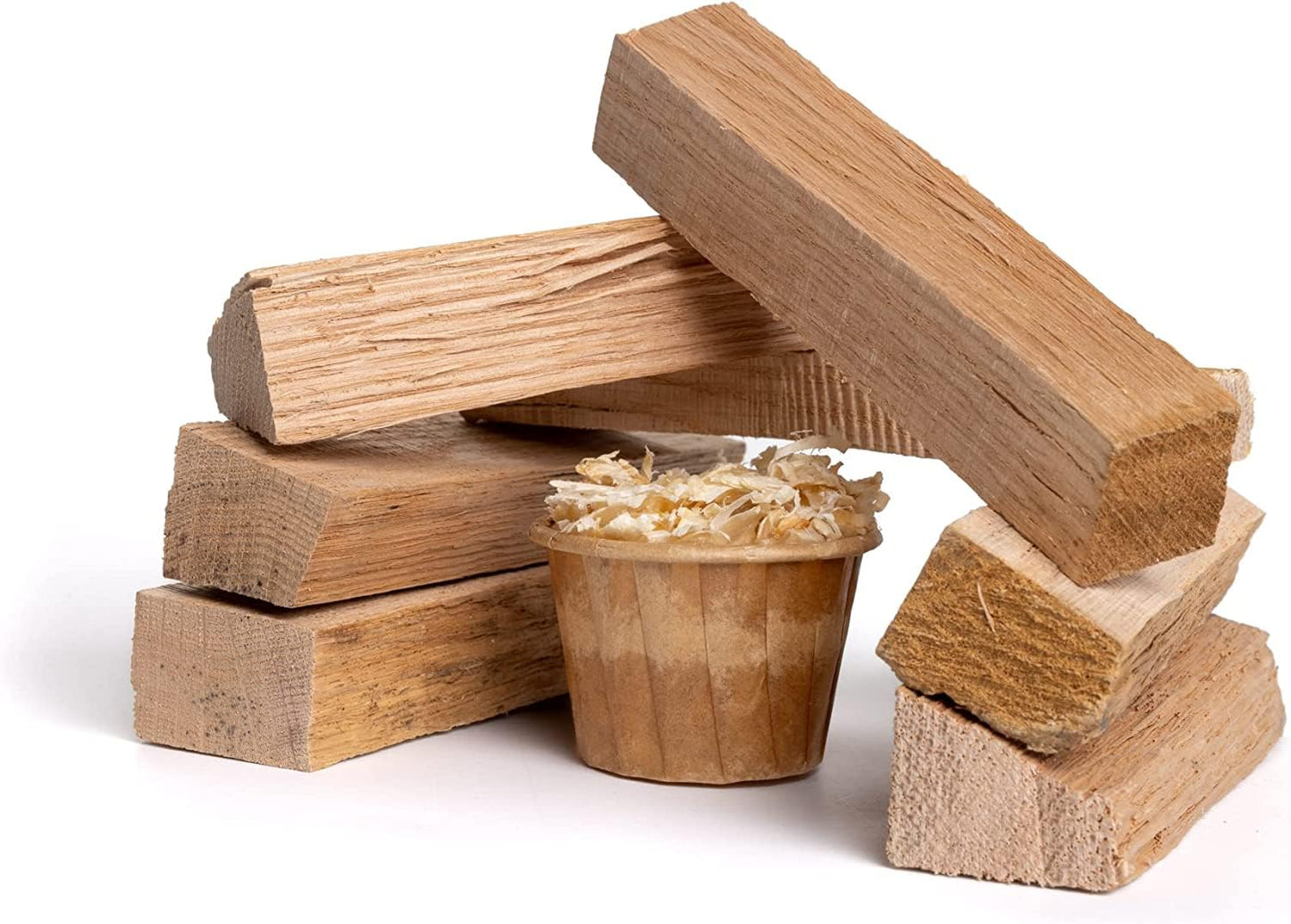 Superior Trading Oak Mini Fire Wood w/Fire Starter Pods, Winter Fireplace Starter, Wood Stove, USDA Cert 4-5” Kiln Dried Firewood, USA Made, 10-11 lbs in Plastic Storage Box