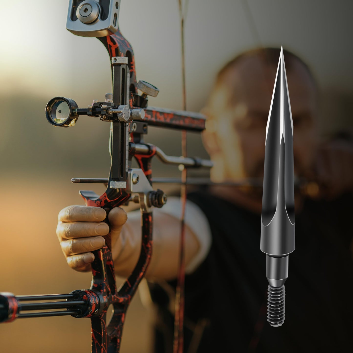 SUNYA Broadheads 100/120/125/150 Grain Traditional Archery Arrow Tips for Compound, Recurve Bow & Crossbow, Pack of 12