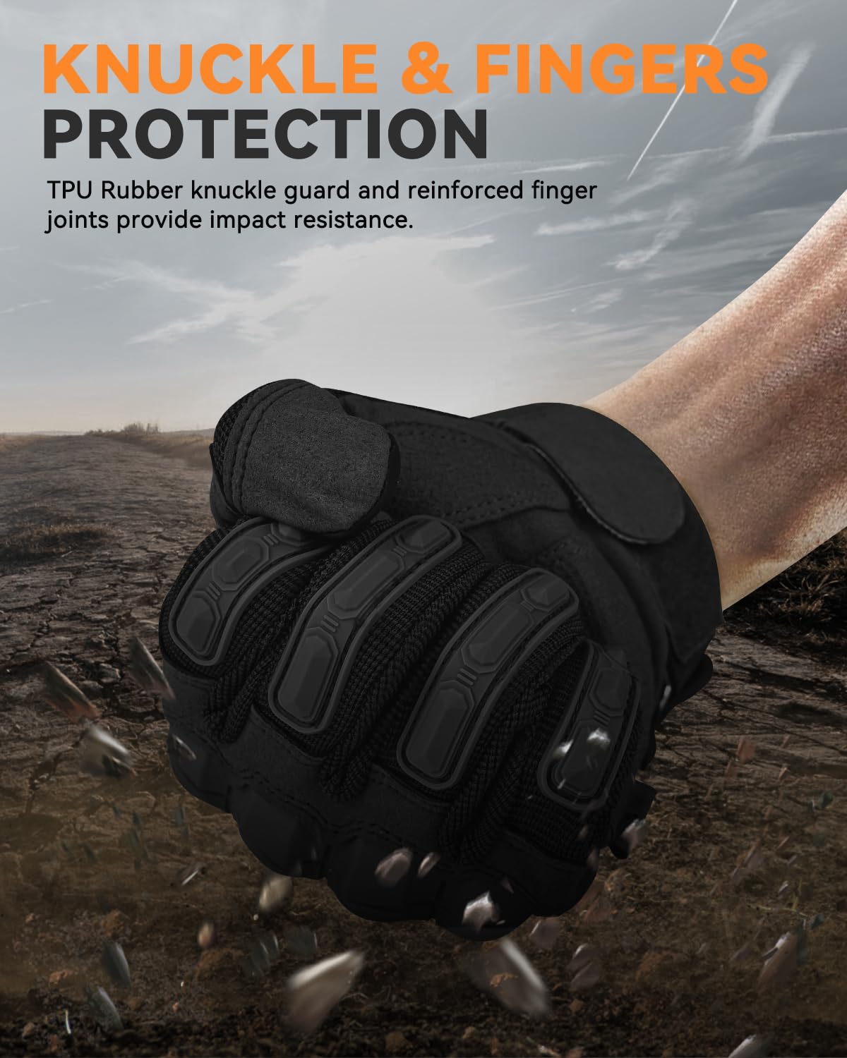 Tactical Gloves for Men, Motorcycle Military Combat Gloves Black Airsoft Gloves Touchscreen for Airsoft Outdoor Hunting Shooting Paintball Work Motorcycling Climbing