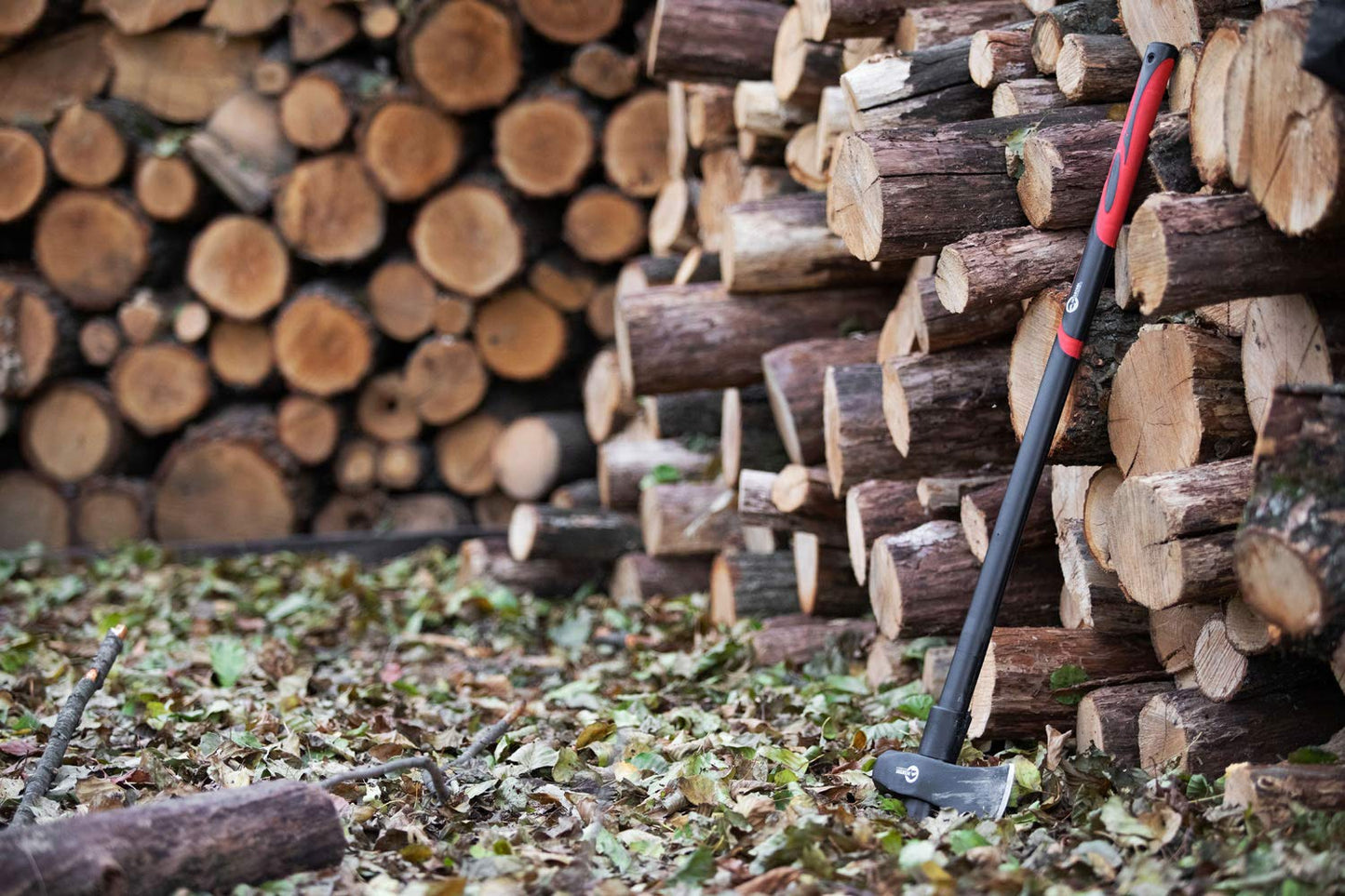 INTERTOOL 36 Inch Chopping Axe | Heavy Duty Wood Cutting & Felling Axe for Firewood | 2.8lb Head with Shock Absorbing Fiberglass Handle | HT-0264