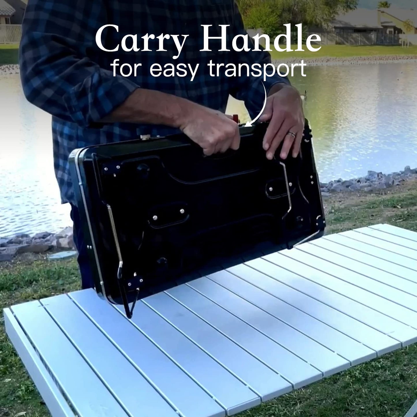 Camping Stove, 3 Burners Propane Portable Camp Stove with Regulator, Push-Button Instant Ignition, Adjustable Burners & Wind Guards for Car BBQ Picnics Outdoor Cooking (BEIGE-20400 BTUs)