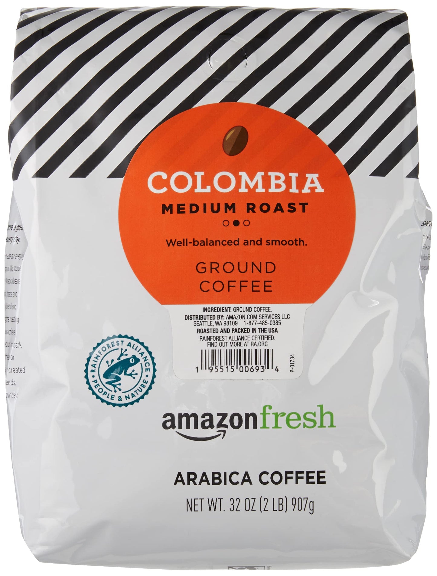 Amazon Fresh Direct Trade Nicaragua Ground Coffee, Medium Roast, 12 Ounce (Pack of 3)