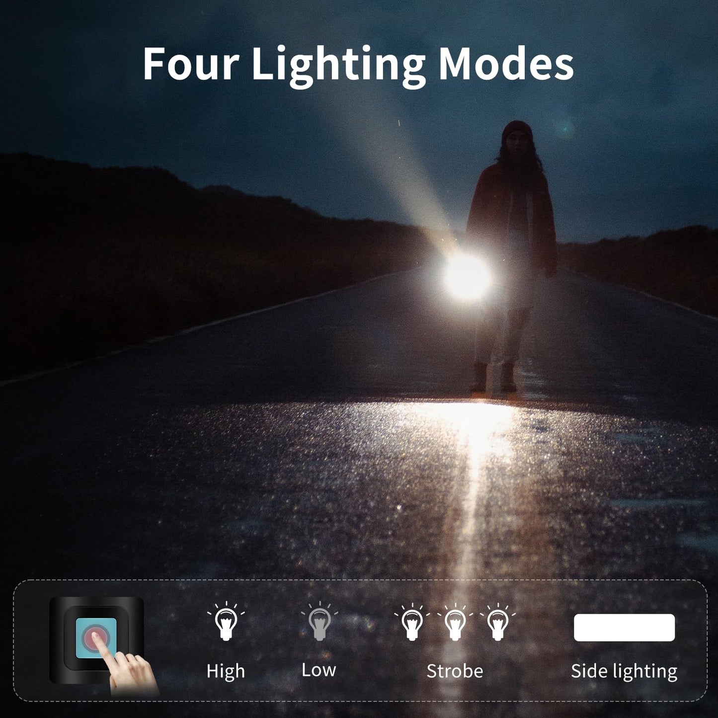 Led Solar Flashlight, 1500 Lumens Led Solar Handheld Rechargeable Flashlights with IP65 Waterproof, 2000mAh Battery for Survival Emergencies Camping (2 Packs)