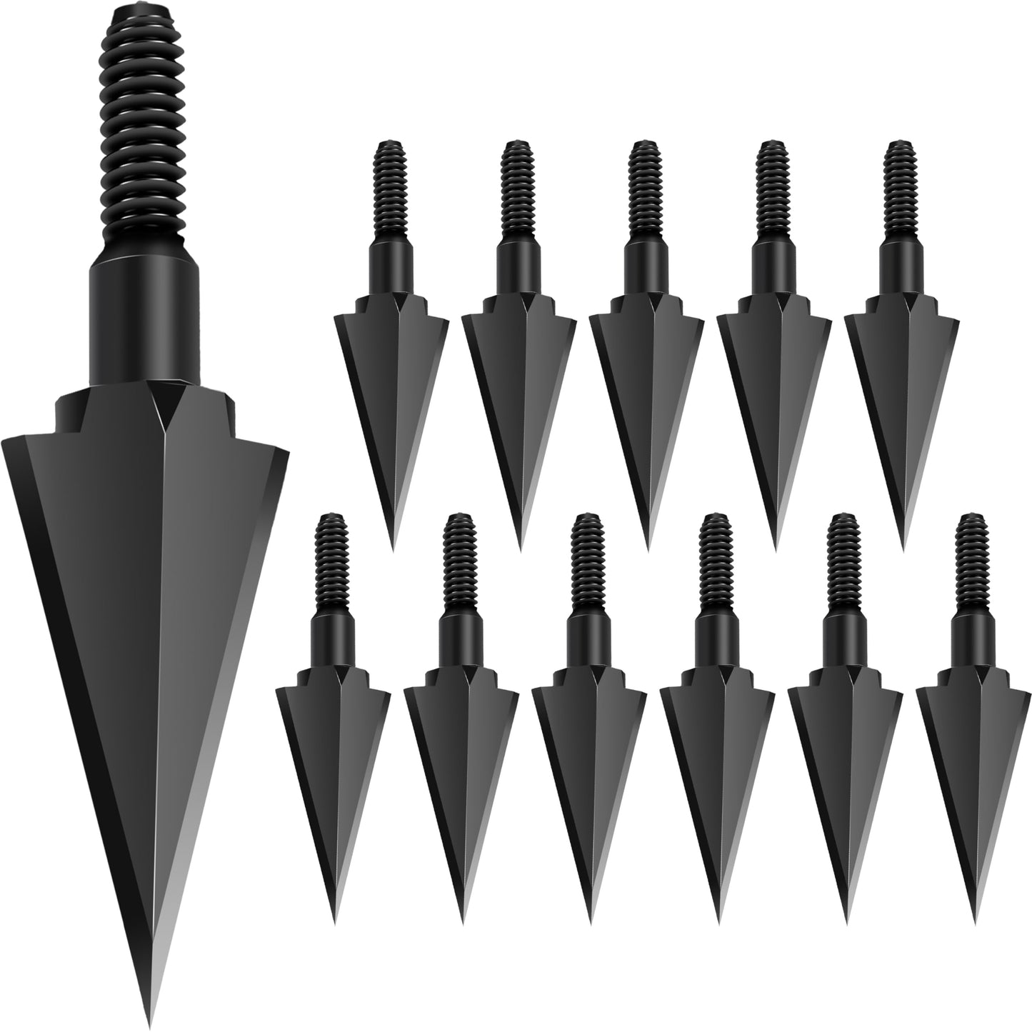 SUNYA Broadheads 100/120/125/150 Grain Traditional Archery Arrow Tips for Compound, Recurve Bow & Crossbow, Pack of 12