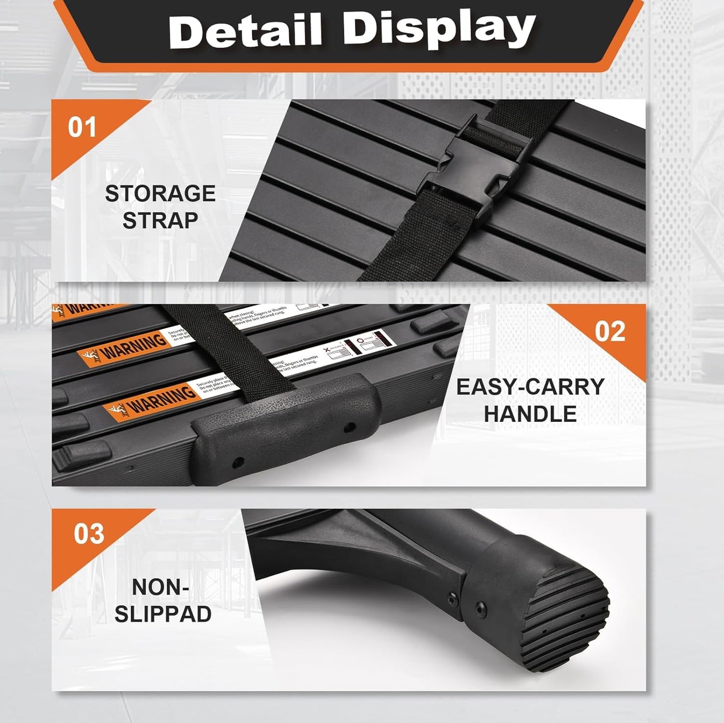 Telescoping Ladder, SocTone 12.5 FT Aluminum Lightweight Extension Ladder with 2 Triangle Stabilizers, Heavy Duty 330lbs Max Capacity, Multi-Purpose Collapsible Ladder for RV or Outdoor Work