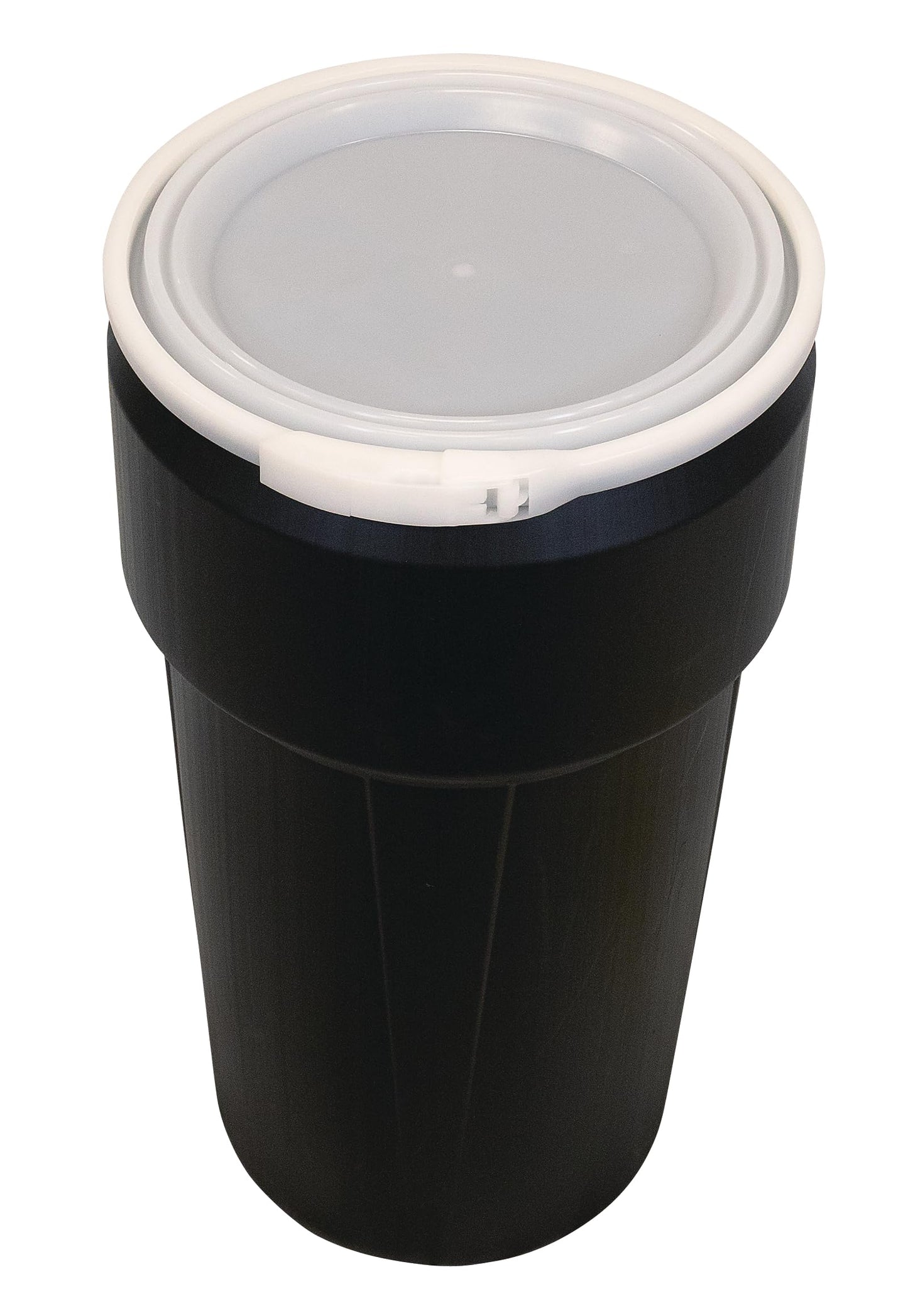 Eagle 30 Gallon Plastic Drum with Lid, Metal Lever-Lock, 28.5"x21.1", Open Head Lab Pack Drum Made of Durable, Lightweight HDPE, Withstands Weather and Chemicals, Made in USA, Blue, 1601MB