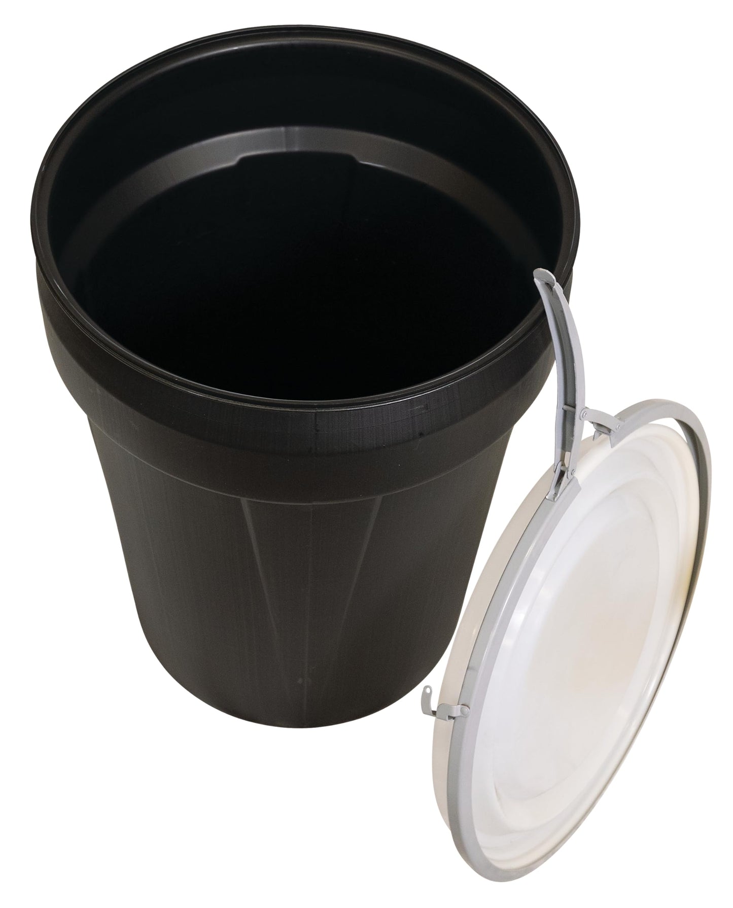 Eagle 30 Gallon Plastic Drum with Lid, Metal Lever-Lock, 28.5"x21.1", Open Head Lab Pack Drum Made of Durable, Lightweight HDPE, Withstands Weather and Chemicals, Made in USA, Blue, 1601MB