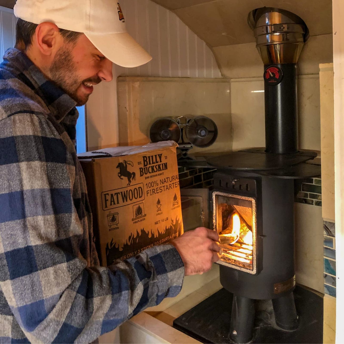 10 lbs. Fatwood Fire Starter Sticks, Perfect Firestarters for Firepit, Campfires, Fireplaces, Bonfires, BBQ, Wood Stoves, Easy Ignition with Just 2 Sticks for Camping, Camping Essentials(10 Pound Box)