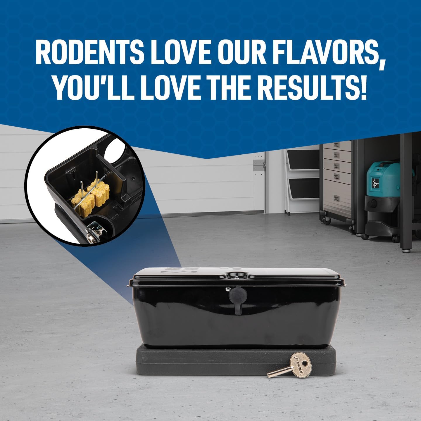 Bait Block Peanut Butter Flavor Rodenticide – 9 lb. Pail – Effective Rodent Control Bait Blocks – Long-Lasting and Easy to Use