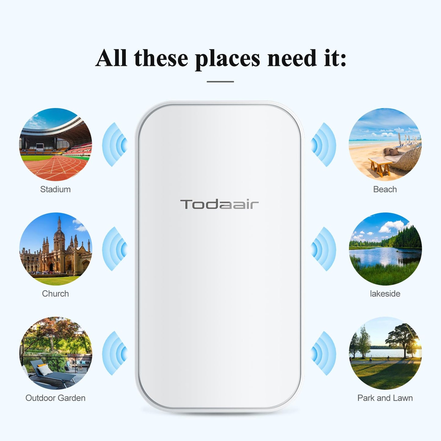 2025 Outdoor WiFi Extender Plus,Signal Booster Long Range 5G, Up to 1200Mbps Dual Band WiFi Repeater, IP65 Weatherproof, CubreOutdoor Hasta 3440 Metros.Support Repeater & AP Mode