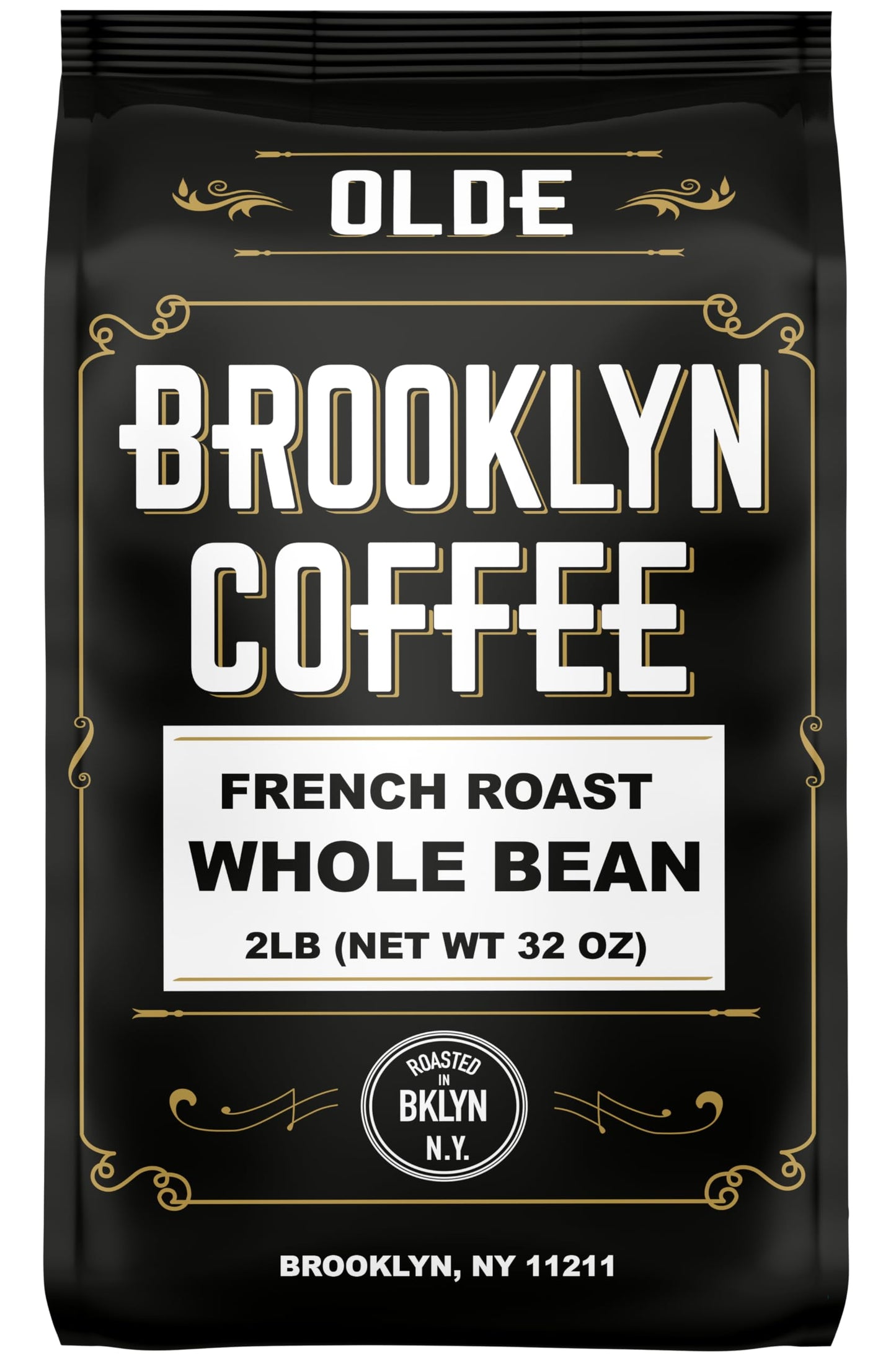 BROOKLYN COFFEE Whole Bean, Italian Dark Roast (5lb) Extra Strong, Delicious Taste, Heavenly Aroma - Fresh Bulk Coffee Beans Roasted Weekly in NYC