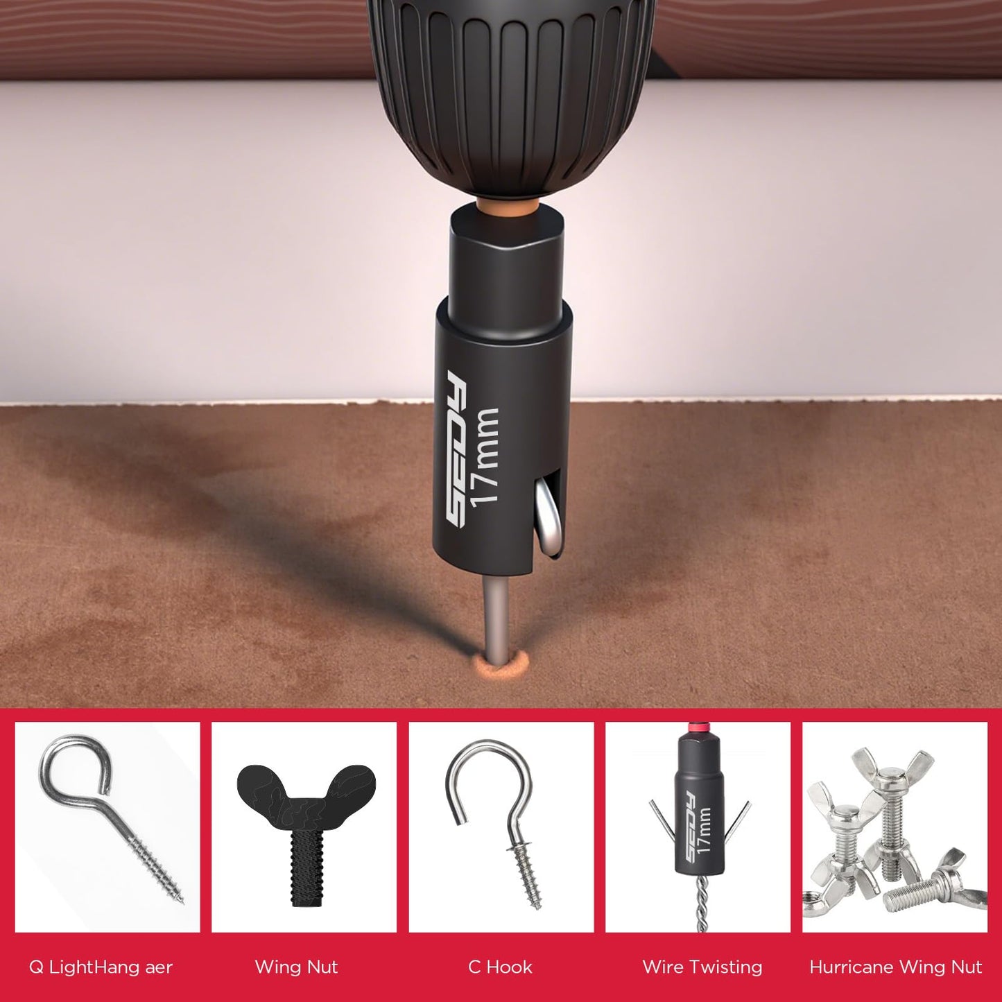 41-Piece Premium 1/4" Drive Magnetic Impact Nut Driver Set Metric & SAE Standard & Deep with Socket Adapters, 2-in-1 Ratchet Wrench, Wing Nut Driver, Universal Sockets, Quick Release Bit Holder