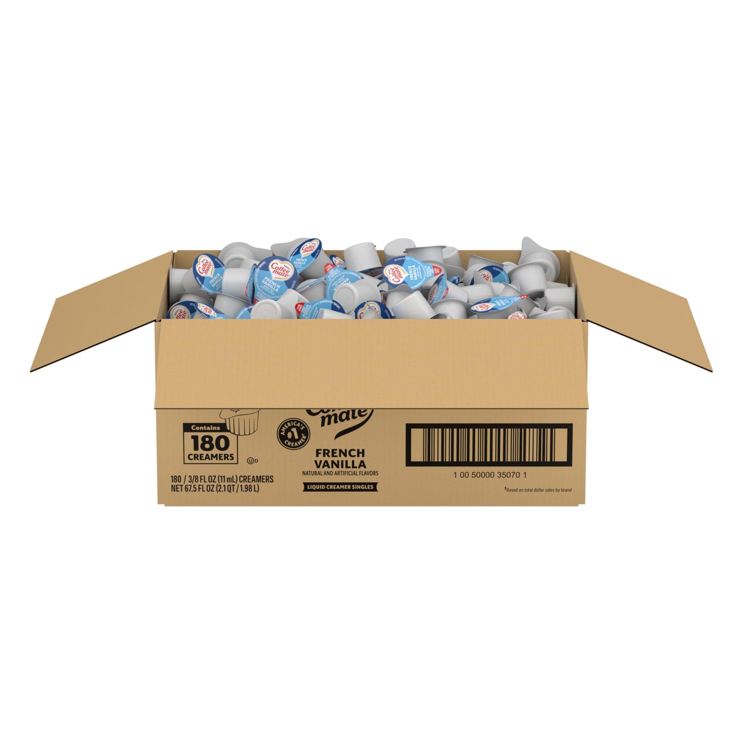 Nestle Coffee mate Coffee Creamer, French Vanilla, Liquid Creamer Singles, Non Dairy, No Refrigeration, 0.375 fl oz Tubs (Pack of 180)