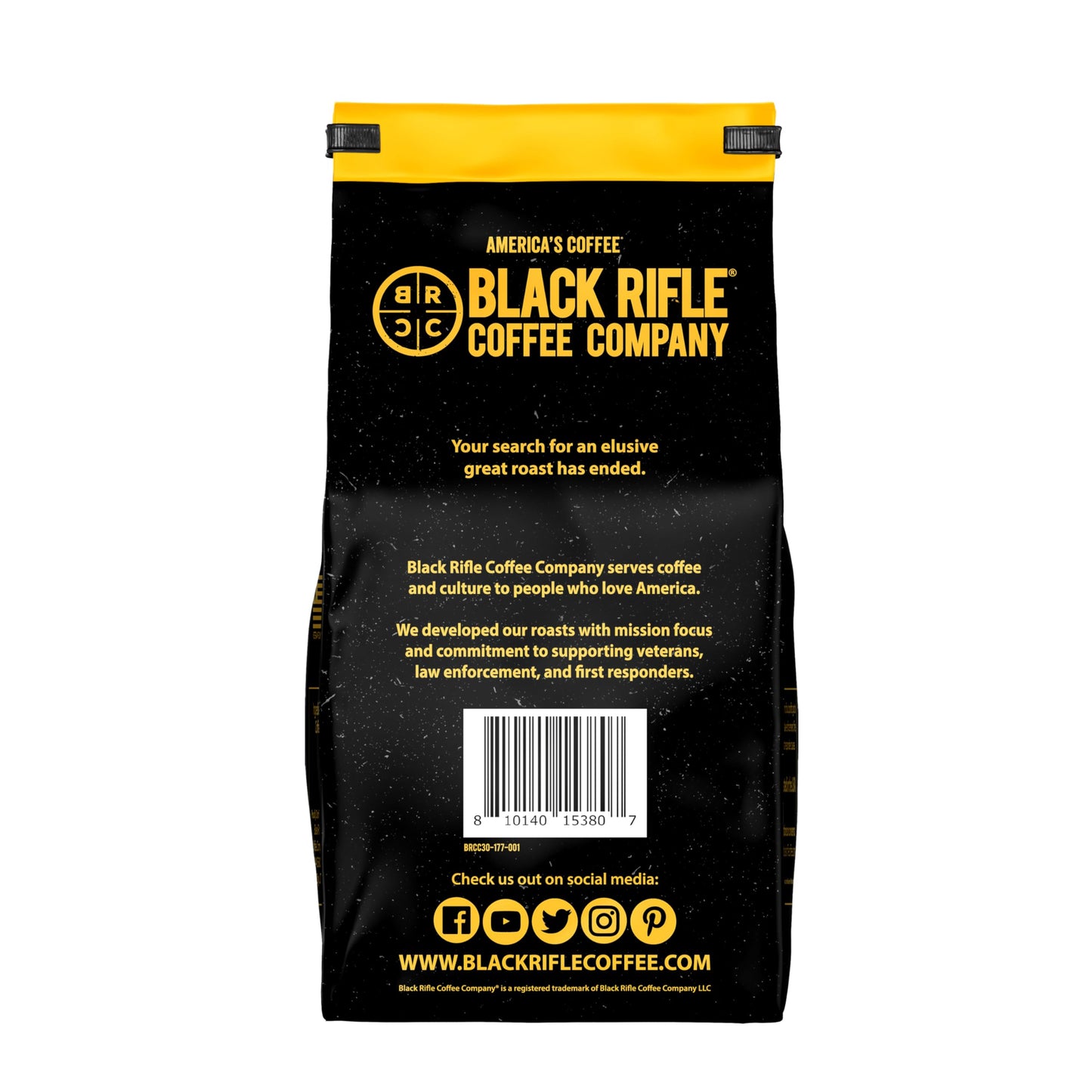 Black Rifle Coffee Company Tactisquatch Dark Roast Ground Coffee, 40 OZ Bag