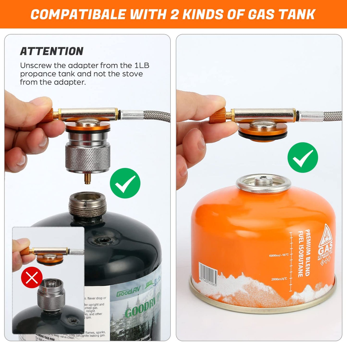 Odoland 3500W/6800W Windproof Camp Stove Camping Gas Stove with Fuel Canister Adapter, Piezo Ignition, Carry Case, Portable Collapsible Stove Burner for Outdoor Backpacking Hiking and Picnic