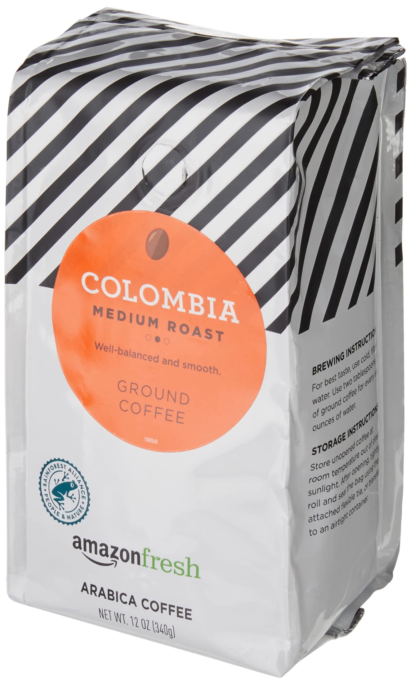 Amazon Fresh Direct Trade Nicaragua Ground Coffee, Medium Roast, 12 Ounce (Pack of 3)