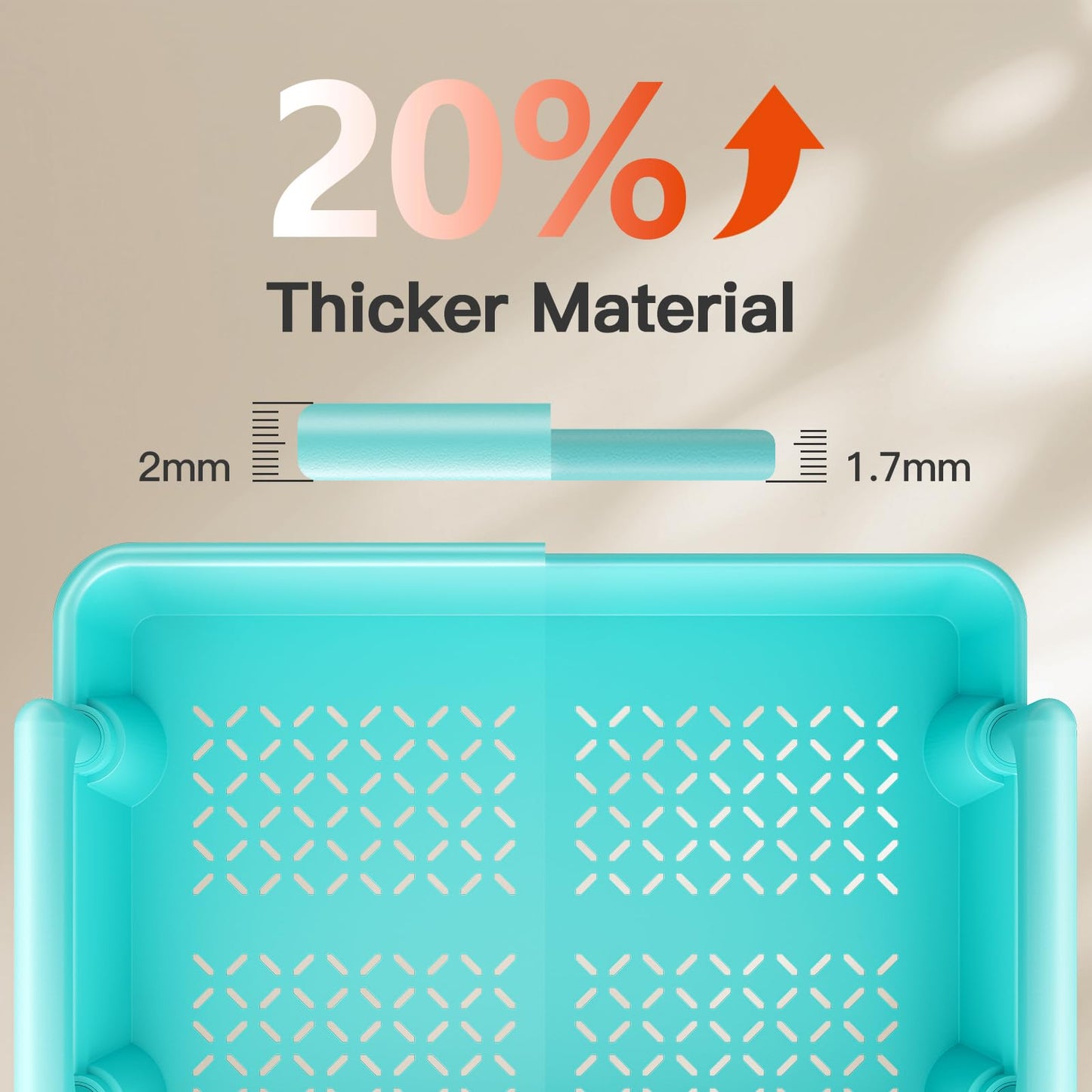 Pipishell 3 Tier Rolling Cart Organizer, Plastic Rolling Cart with Lockable Wheels & Reinforced Handle, Lightweight Utility Cart Storage Cart for Nursery, Kitchen, Bathroom, Craft Room, White, PIUC14W