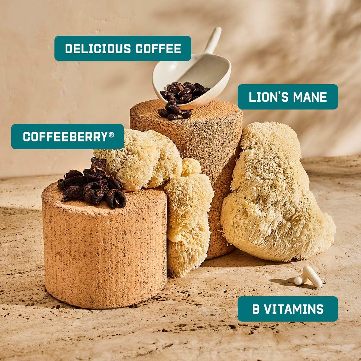 Bulletproof The High Achiever Ground Coffee, 10 Ounces, Medium-Dark Roast Enhanced Coffee with Lion's Mane Mushroom, B Vitamins, and Adaptogens for Energy and Focus