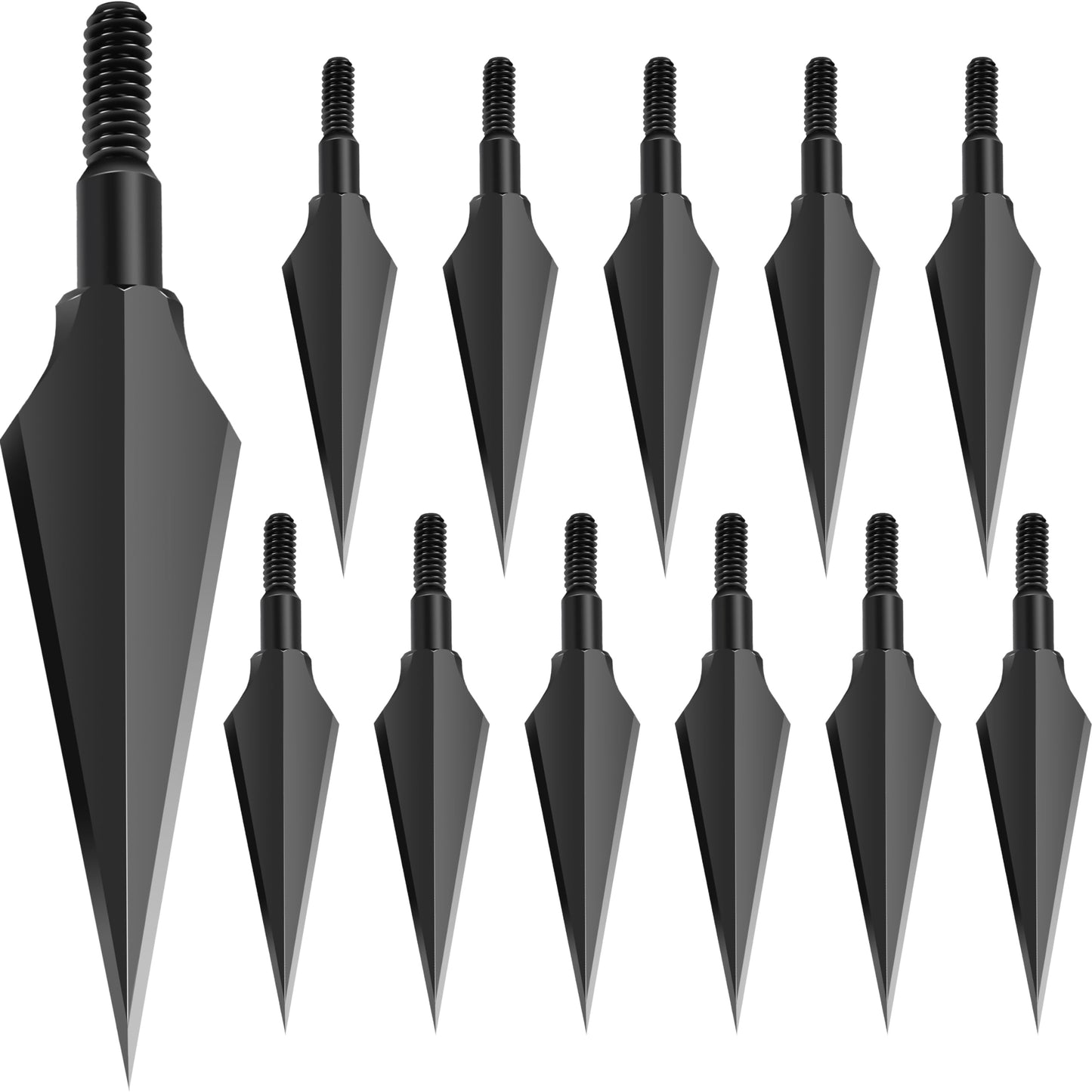 SUNYA Broadheads 100/120/125/150 Grain Traditional Archery Arrow Tips for Compound, Recurve Bow & Crossbow, Pack of 12