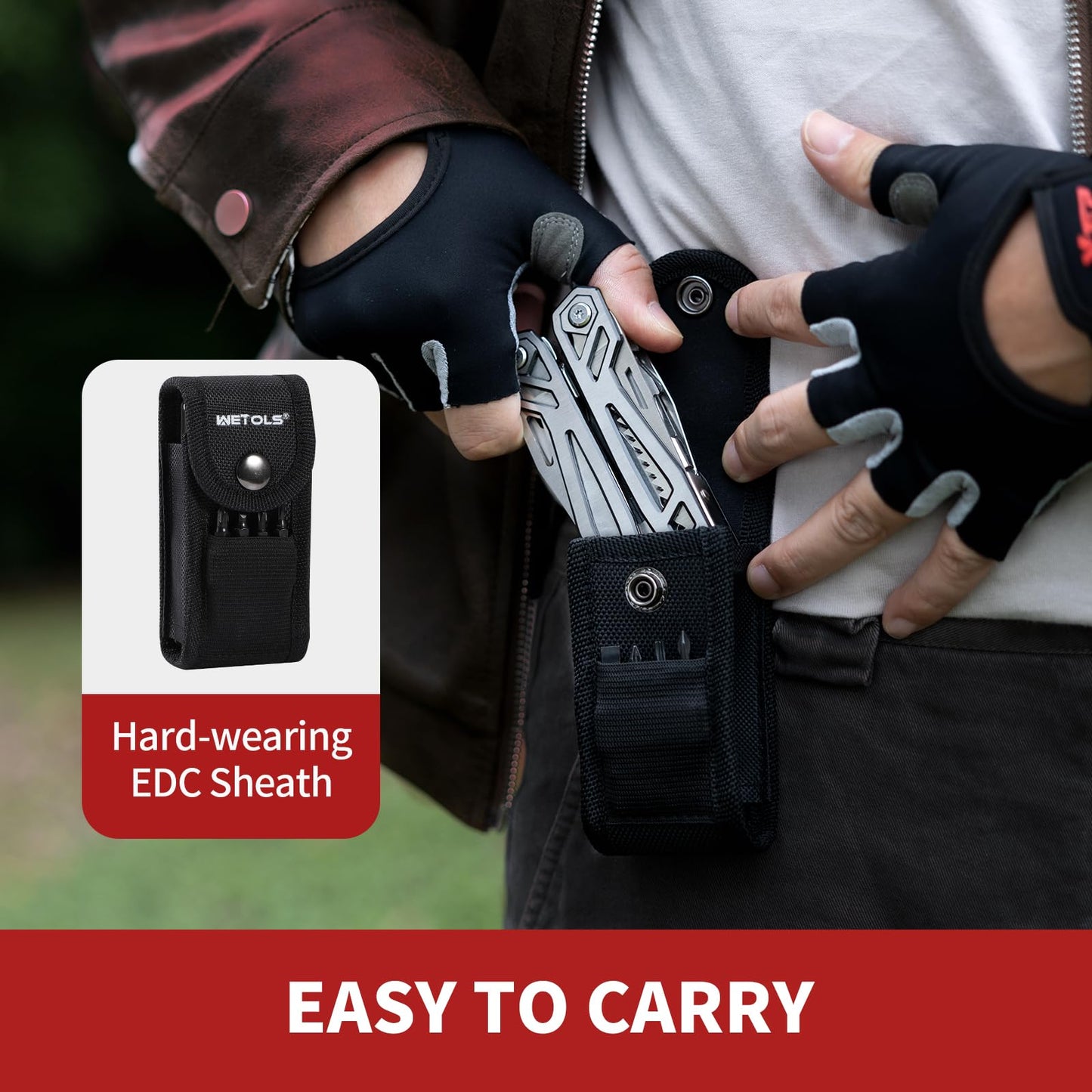 WETOLS Multitool with Pocket Knife, Birthday Gifts for Men Women Mom Dad, 21-in-1 Stainless Steel Pliers with Screwdrivers, Self-locking multitools with EDC Sheath, Ideal for Home, Camping, Survival