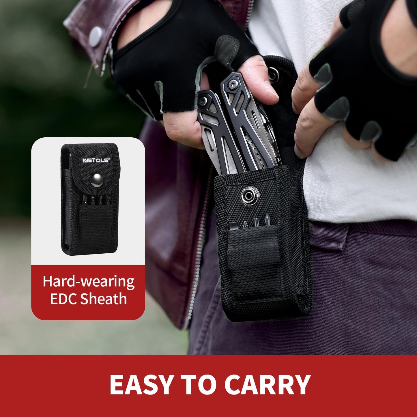 WETOLS Multitool with Pocket Knife, Birthday Gifts for Men Women Mom Dad, 21-in-1 Stainless Steel Pliers with Screwdrivers, Self-locking multitools with EDC Sheath, Ideal for Home, Camping, Survival