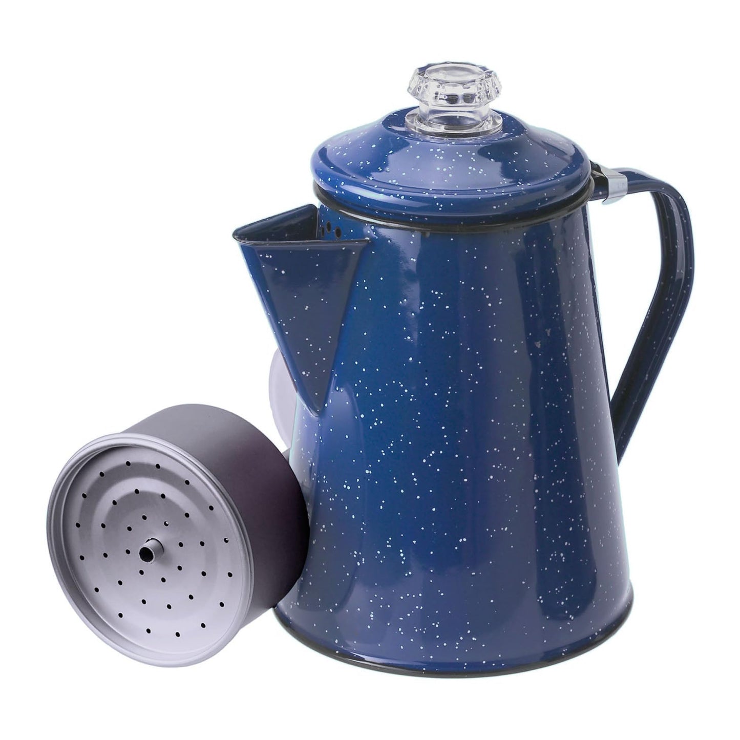 GSI Outdoors Percolator Coffee Pot | Enamelware Campfire Coffee Boiler Kettle for Outdoor Camping Cookware, Cabin, RV, Kitchen, Hunting & Backpacking