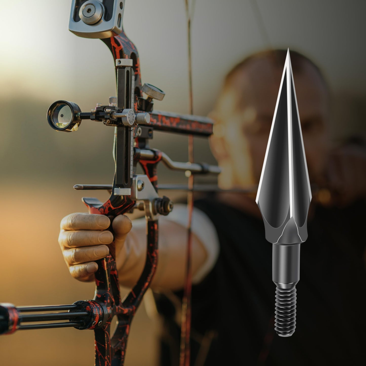 SUNYA Broadheads 100/120/125/150 Grain Traditional Archery Arrow Tips for Compound, Recurve Bow & Crossbow, Pack of 12