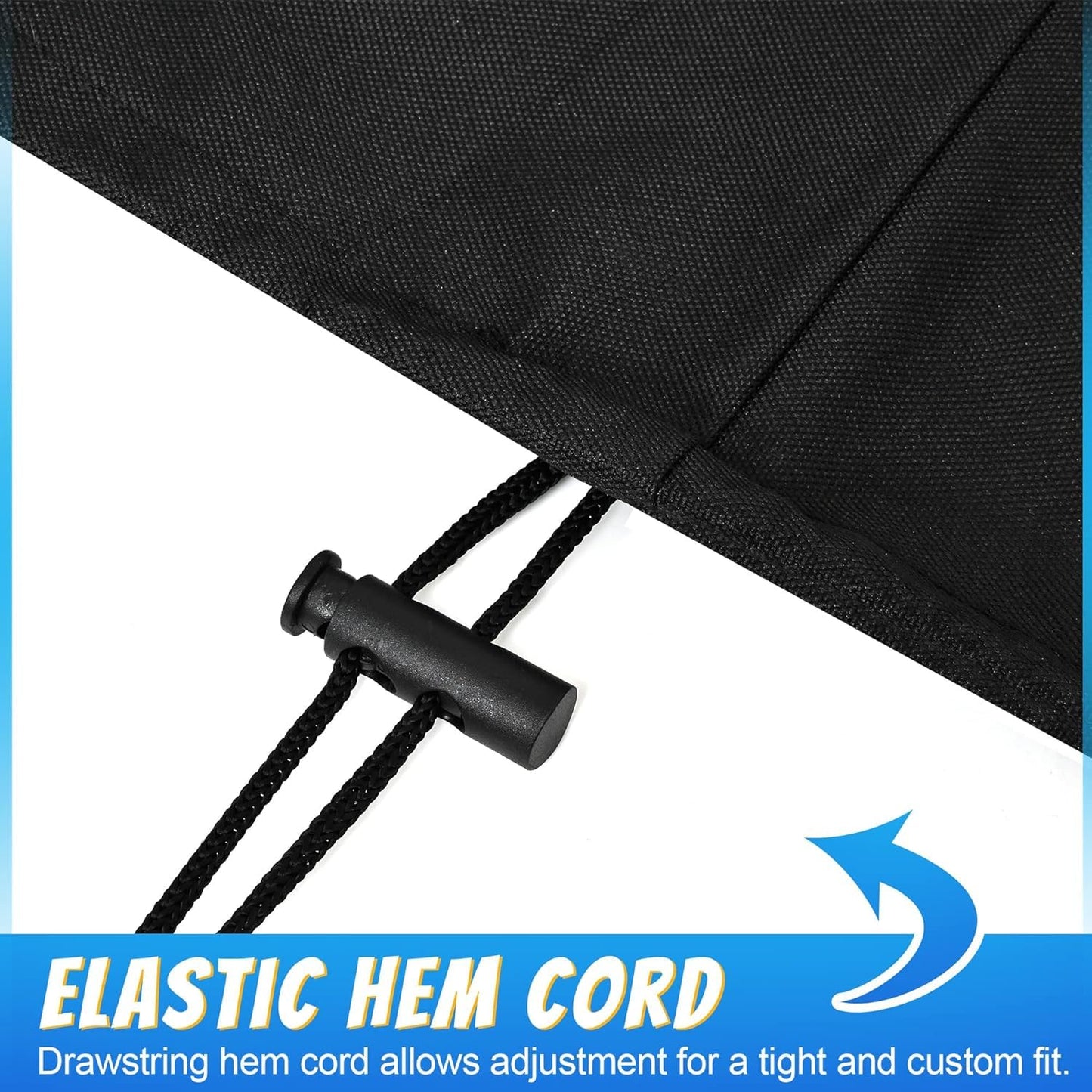 55 Gallon Rain Barrel Cover 420D Water Storage Barrel Cover Oxford Cloth 25 x 37 Inch Outdoor Waterproof Rain Snow Bucket Cover with Drawstring, UV Protection, Anti Dust (Black)