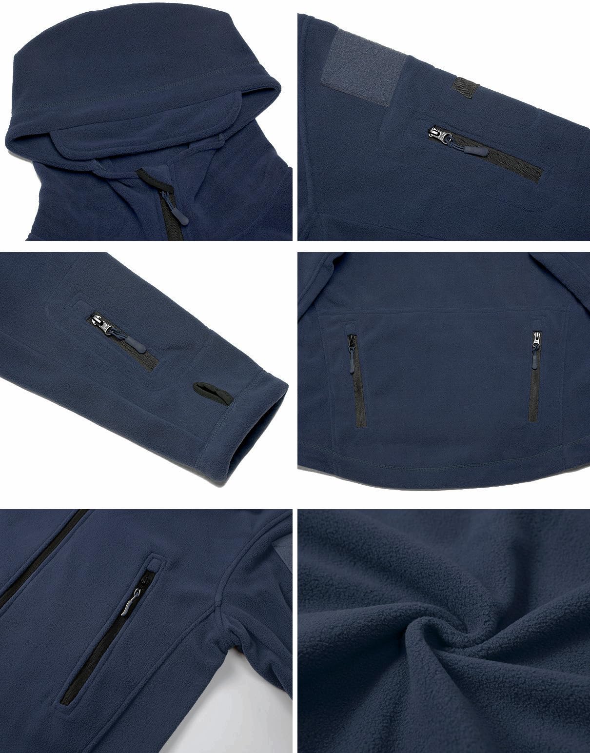 ReFire Gear Men's Warm Military Tactical Sport Fleece Hoodie Jacket