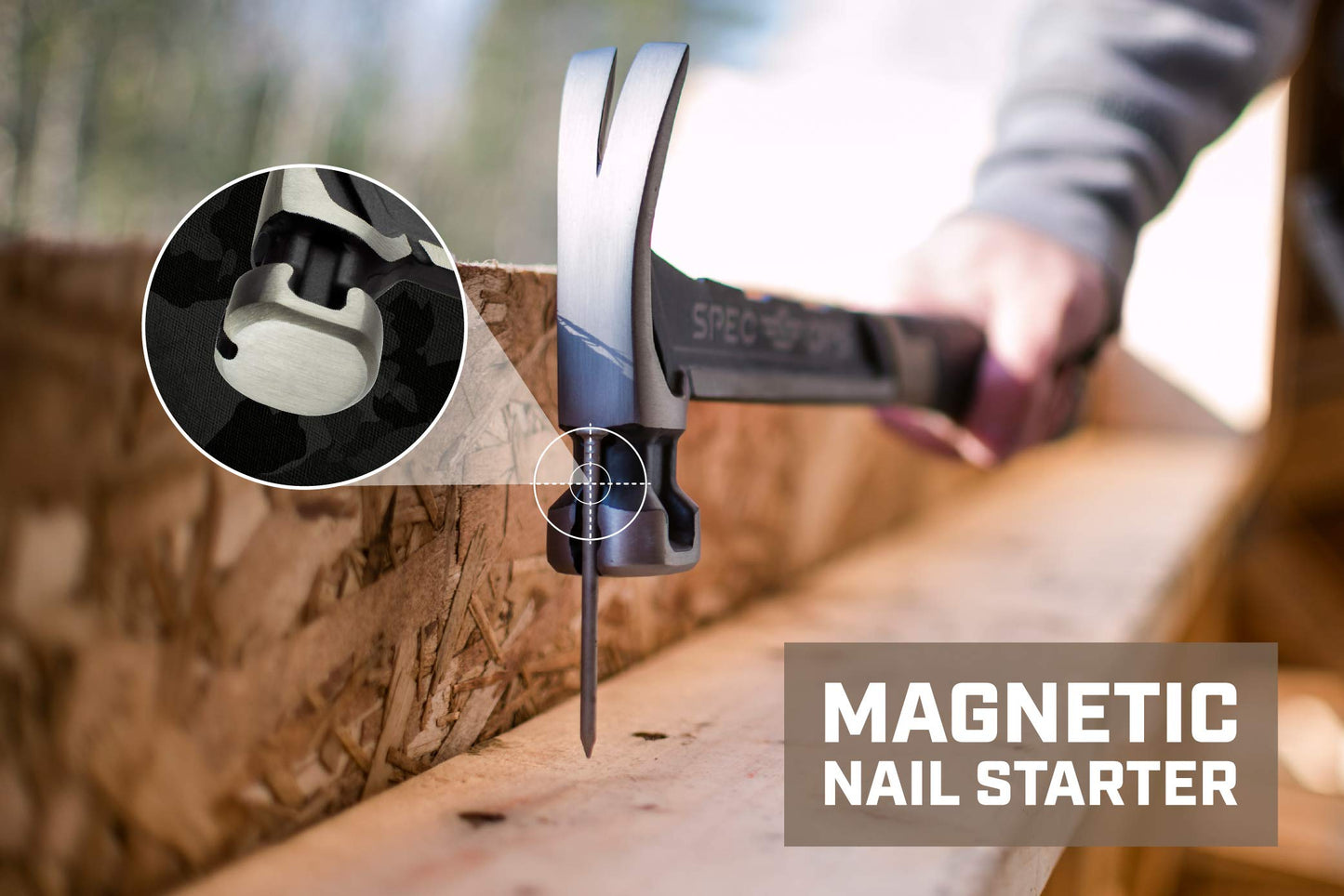 Spec Ops Tools Nailing Hammer, 20 oz, Rip Claw, Smooth Face, Shock-Absorbing Grip, 3% Donated to Veterans