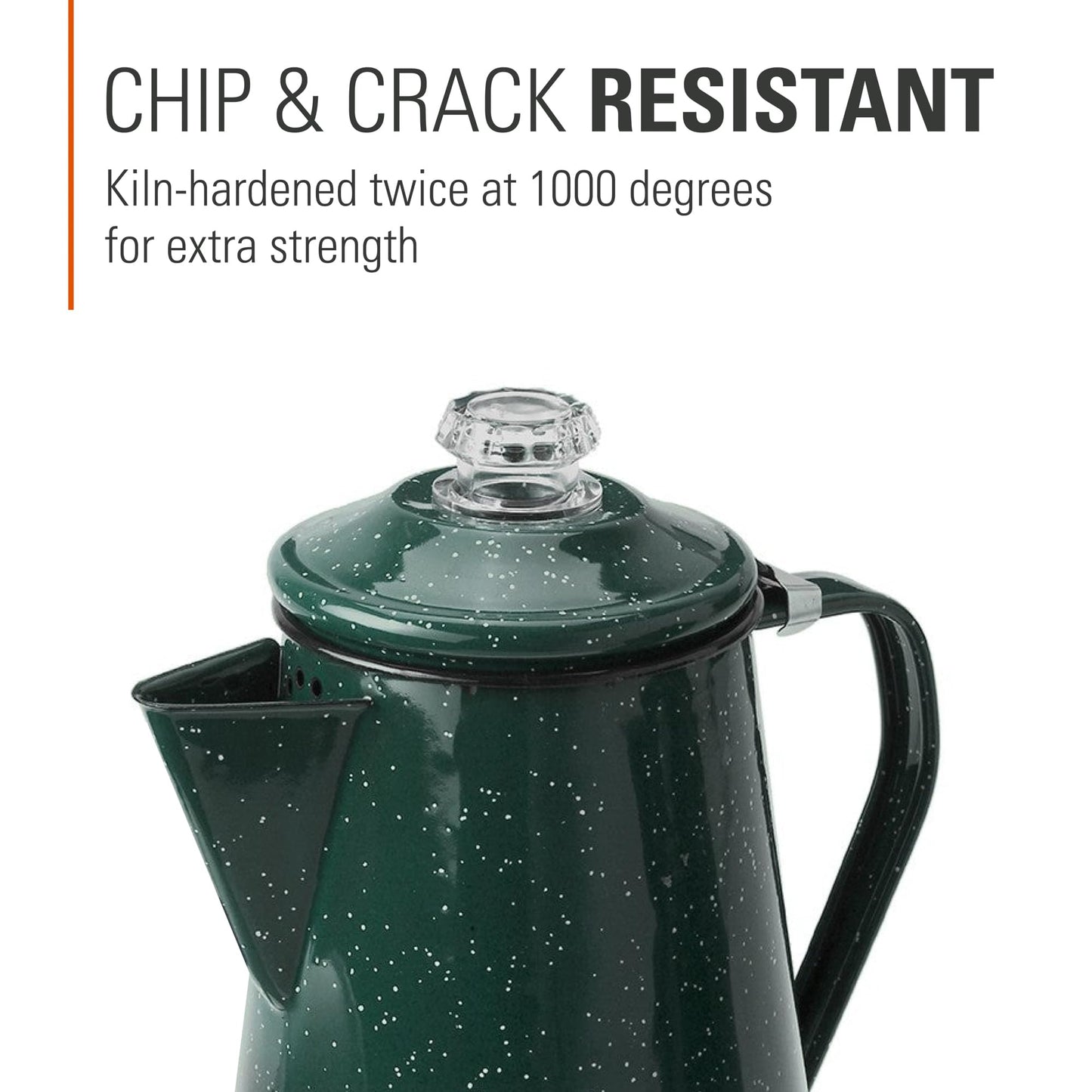 GSI Outdoors Percolator Coffee Pot | Enamelware Campfire Coffee Boiler Kettle for Outdoor Camping Cookware, Cabin, RV, Kitchen, Hunting & Backpacking