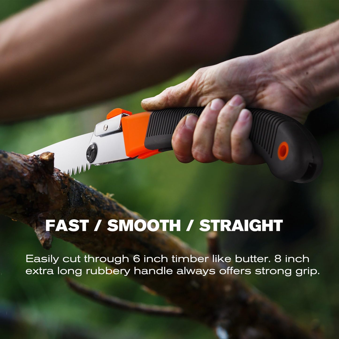 REXBETI Folding Saw - 8 Inch Blade for Wood & Dry Wood Pruning, Compact Design, SK-5 Steel