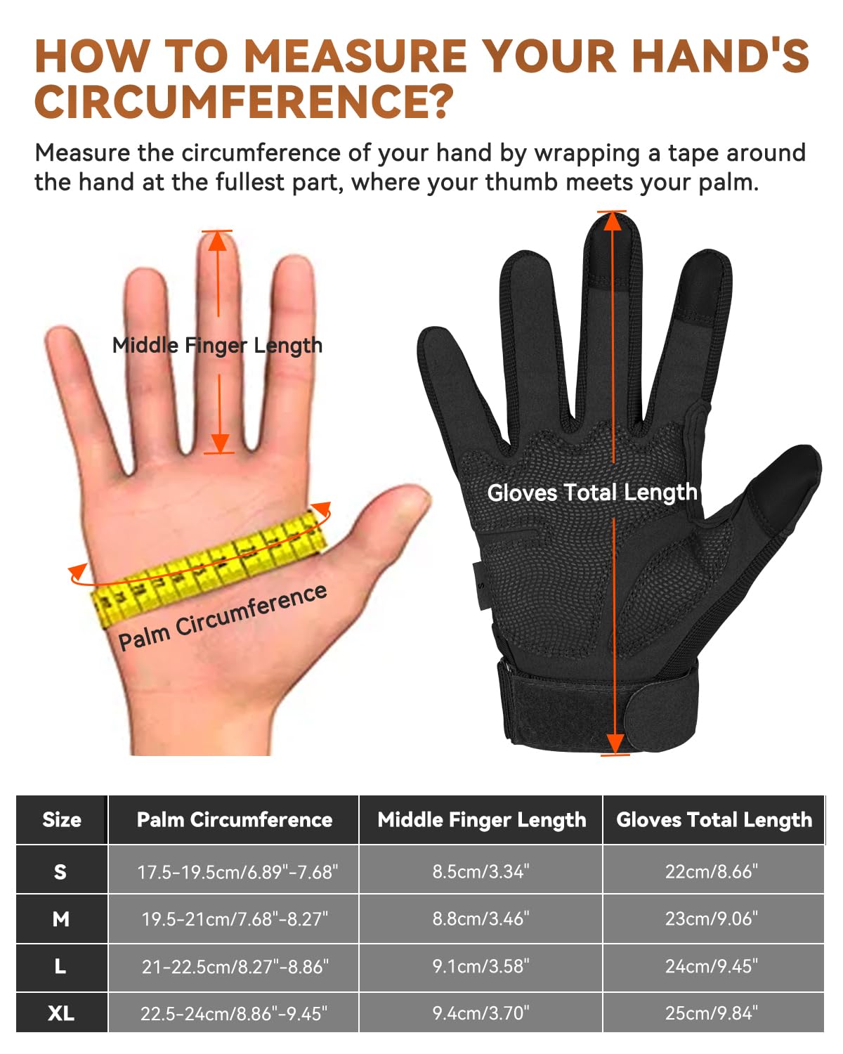 Tactical Gloves for Men, Motorcycle Military Combat Gloves Black Airsoft Gloves Touchscreen for Airsoft Outdoor Hunting Shooting Paintball Work Motorcycling Climbing