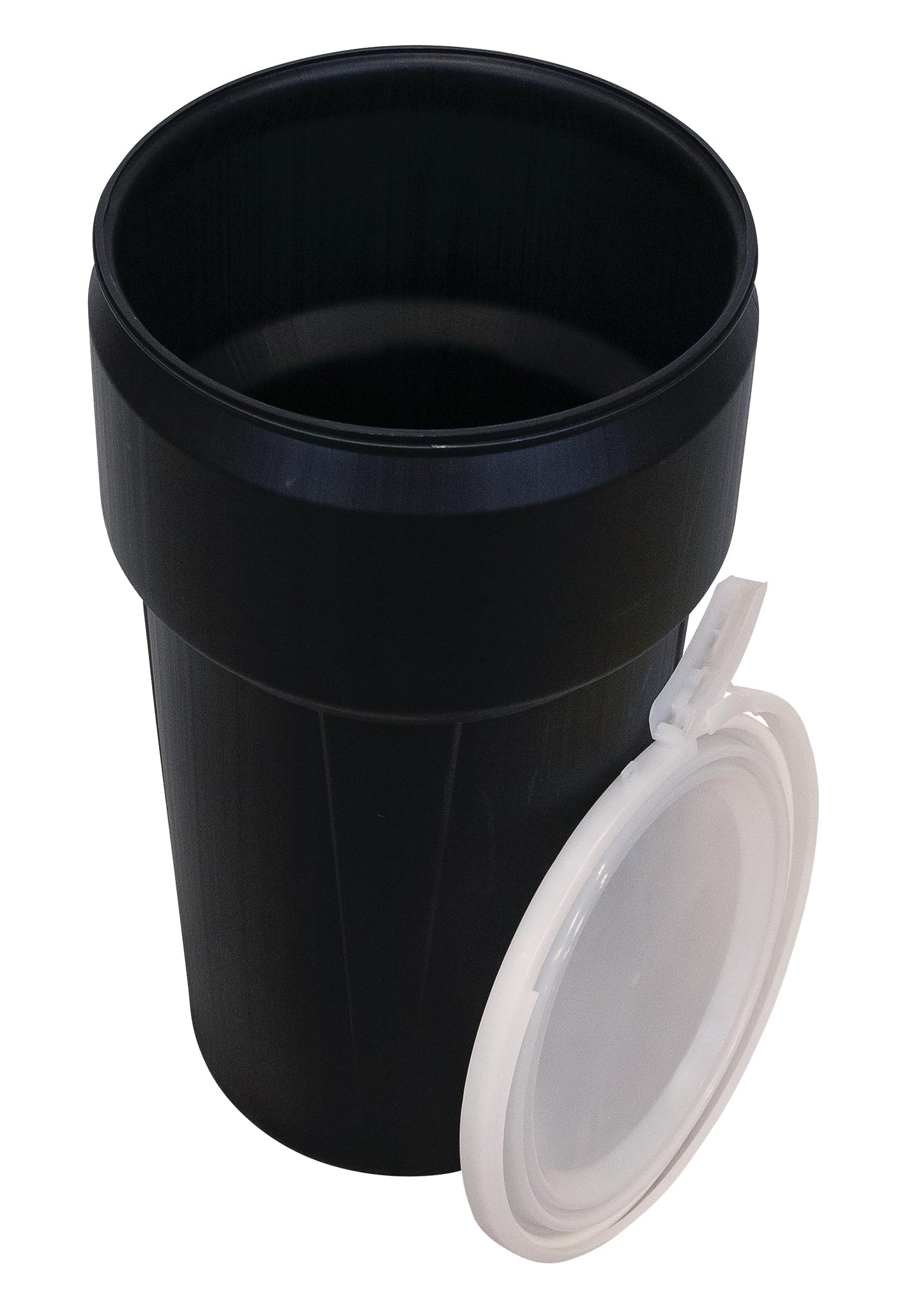 Eagle 30 Gallon Plastic Drum with Lid, Metal Lever-Lock, 28.5"x21.1", Open Head Lab Pack Drum Made of Durable, Lightweight HDPE, Withstands Weather and Chemicals, Made in USA, Blue, 1601MB