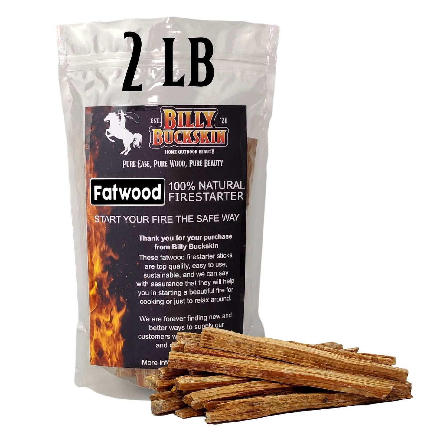 10 lbs. Fatwood Fire Starter Sticks, Perfect Firestarters for Firepit, Campfires, Fireplaces, Bonfires, BBQ, Wood Stoves, Easy Ignition with Just 2 Sticks for Camping, Camping Essentials(10 Pound Box)