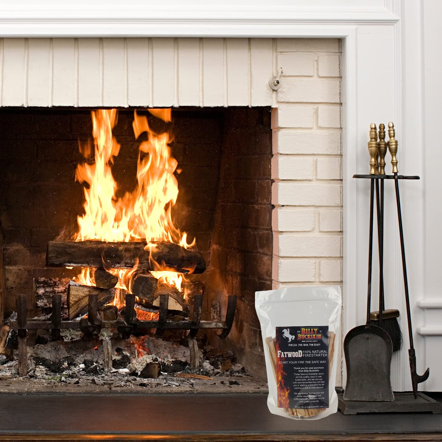 10 lbs. Fatwood Fire Starter Sticks, Perfect Firestarters for Firepit, Campfires, Fireplaces, Bonfires, BBQ, Wood Stoves, Easy Ignition with Just 2 Sticks for Camping, Camping Essentials(10 Pound Box)