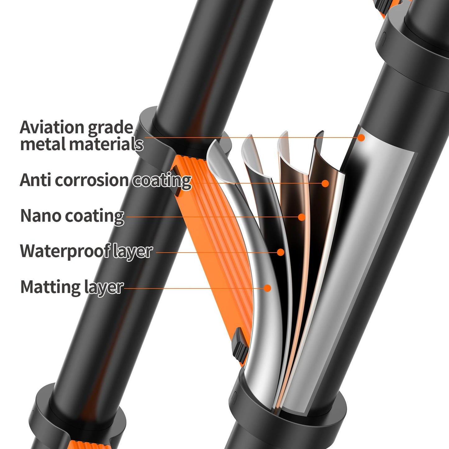 Telescoping Ladder,12.5 FT Extension Ladder, Heavy Duty 330lbs Max Capacity, Multi-Purpose Collapsible Ladder for RV or Outdoor Work