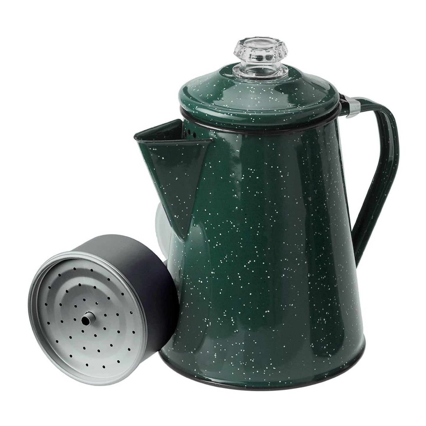 GSI Outdoors Percolator Coffee Pot | Enamelware Campfire Coffee Boiler Kettle for Outdoor Camping Cookware, Cabin, RV, Kitchen, Hunting & Backpacking