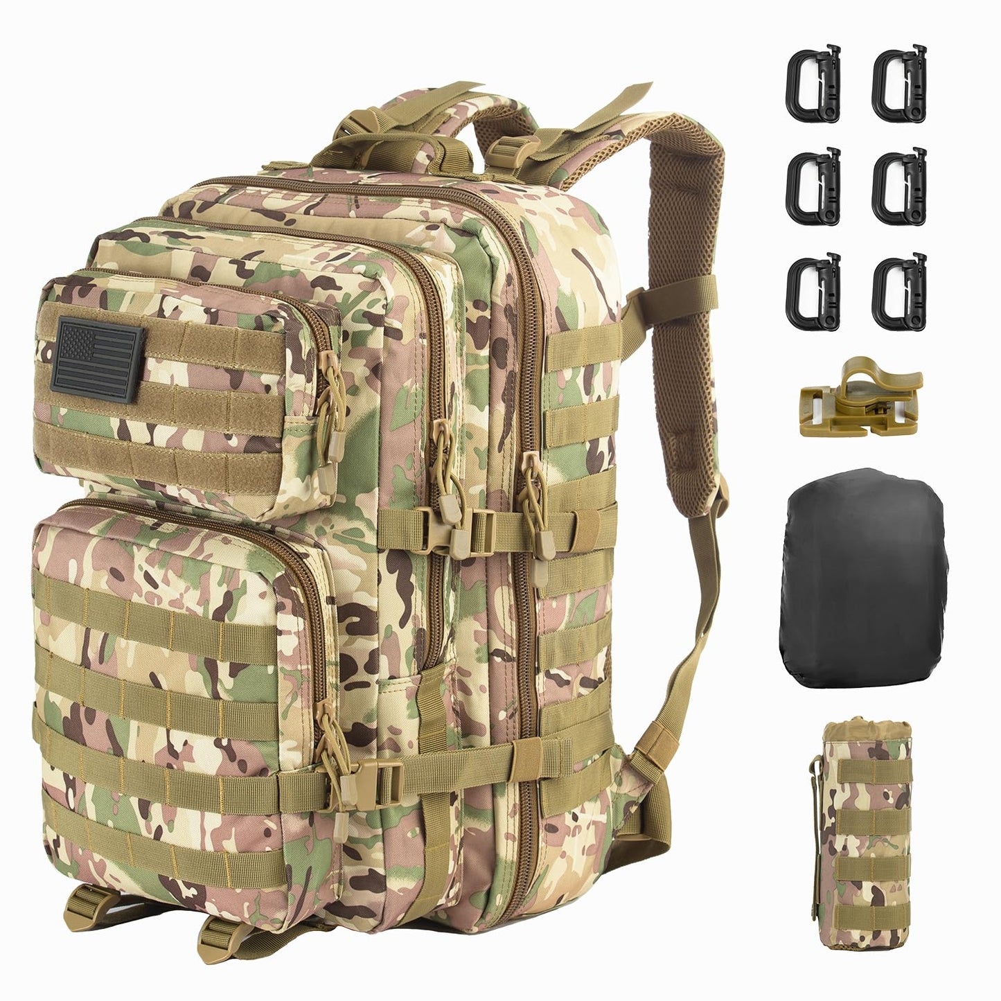 GZ XINXING Military Tactical Backpack Army 3 Day Assault Pack Molle Bug out Bag Backpacks For Men