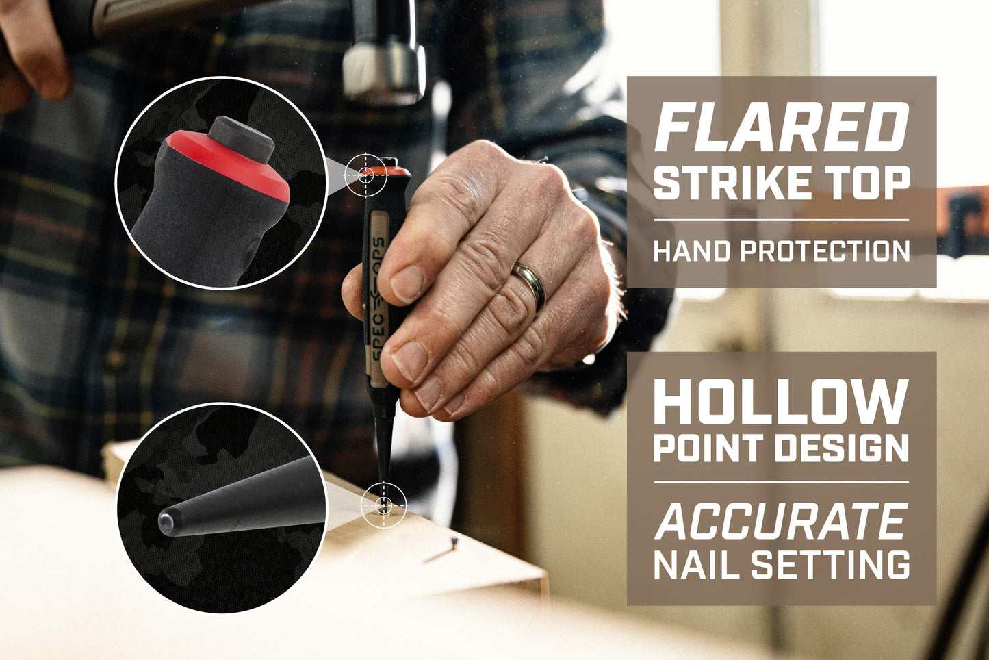 Spec Ops Tools 20 oz Rip Claw Nailing Hammer with Smooth Face, Shock-Absorbing Grip, 3% Donated to Veterans