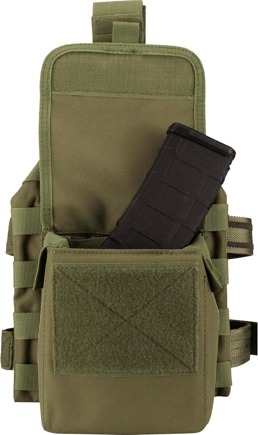 Barska Loaded Gear VX-100 Tactical Airsoft Paintball Hunting Adjustable Vest and Leg Platforms with Accessory Pouches & Attachment MOLLE System