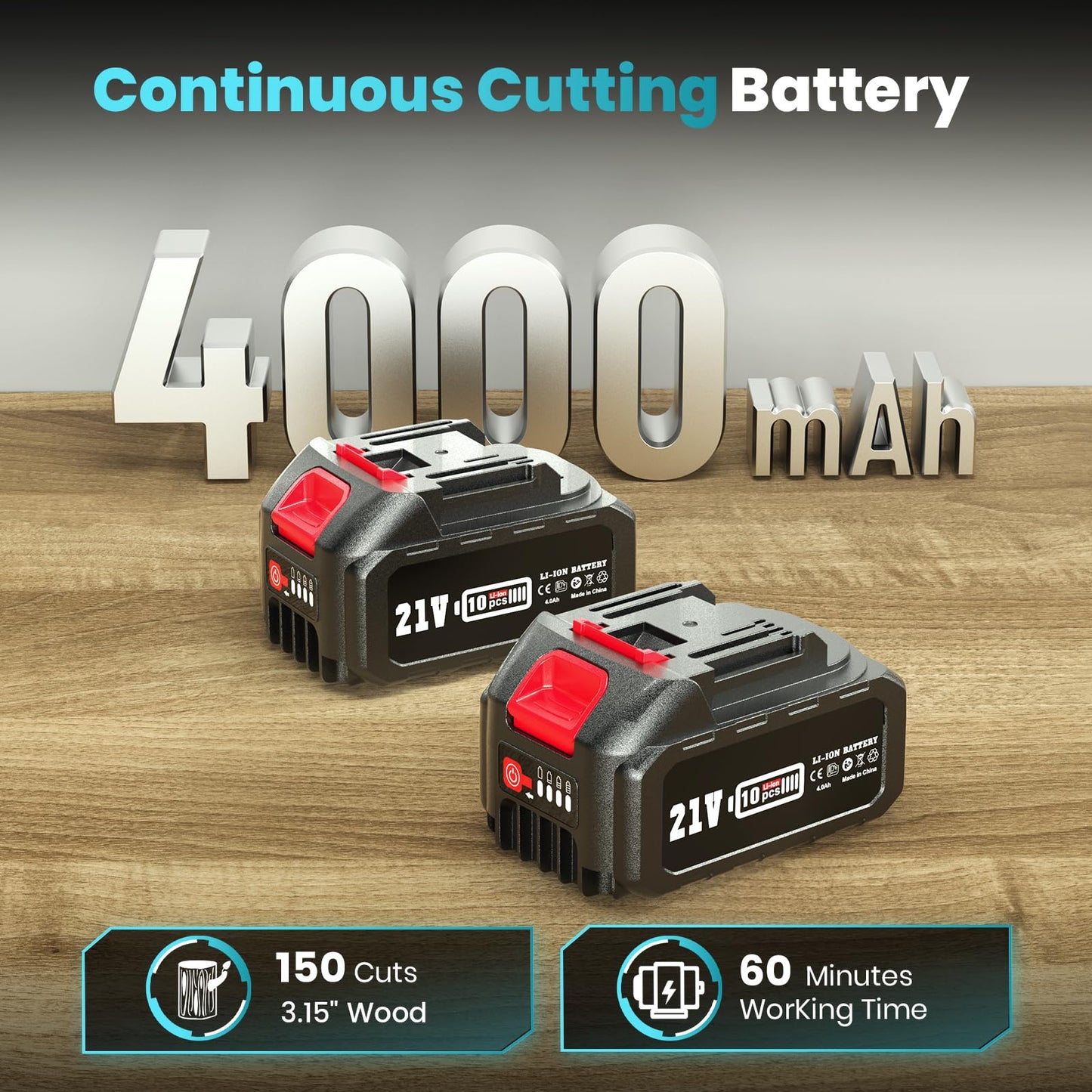 Seesii Mini Chainsaw, 6-inch Mini Chainsaw Cordless, Handheld Electric Power Chain Saw with 2 Batteries, for Tree Trimming Wood Cutting, Best Gifts for Father, Dad, Husband, Men