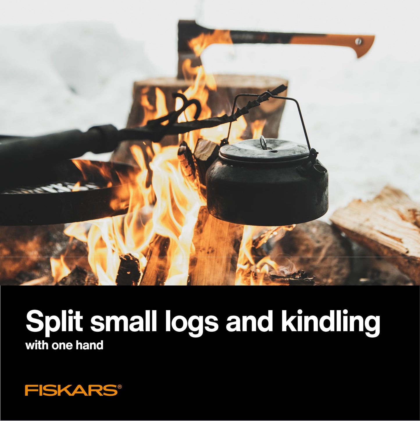 Fiskars X27 Super Splitting Axe - 36" Wood Splitting Axe for Medium to Large Size Logs with Shock-Absorbing Handle - Split Firewood - Forged Steel Blade - Bushcraft Gear and Camping Axe