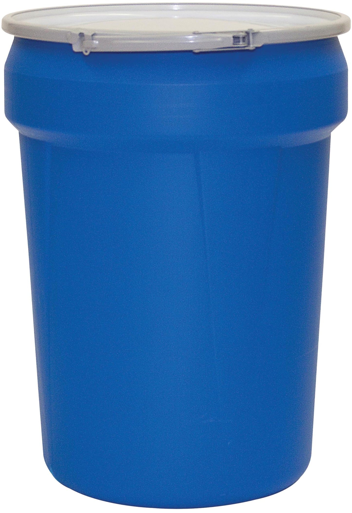 Eagle 30 Gallon Plastic Drum with Lid, Metal Lever-Lock, 28.5"x21.1", Open Head Lab Pack Drum Made of Durable, Lightweight HDPE, Withstands Weather and Chemicals, Made in USA, Blue, 1601MB