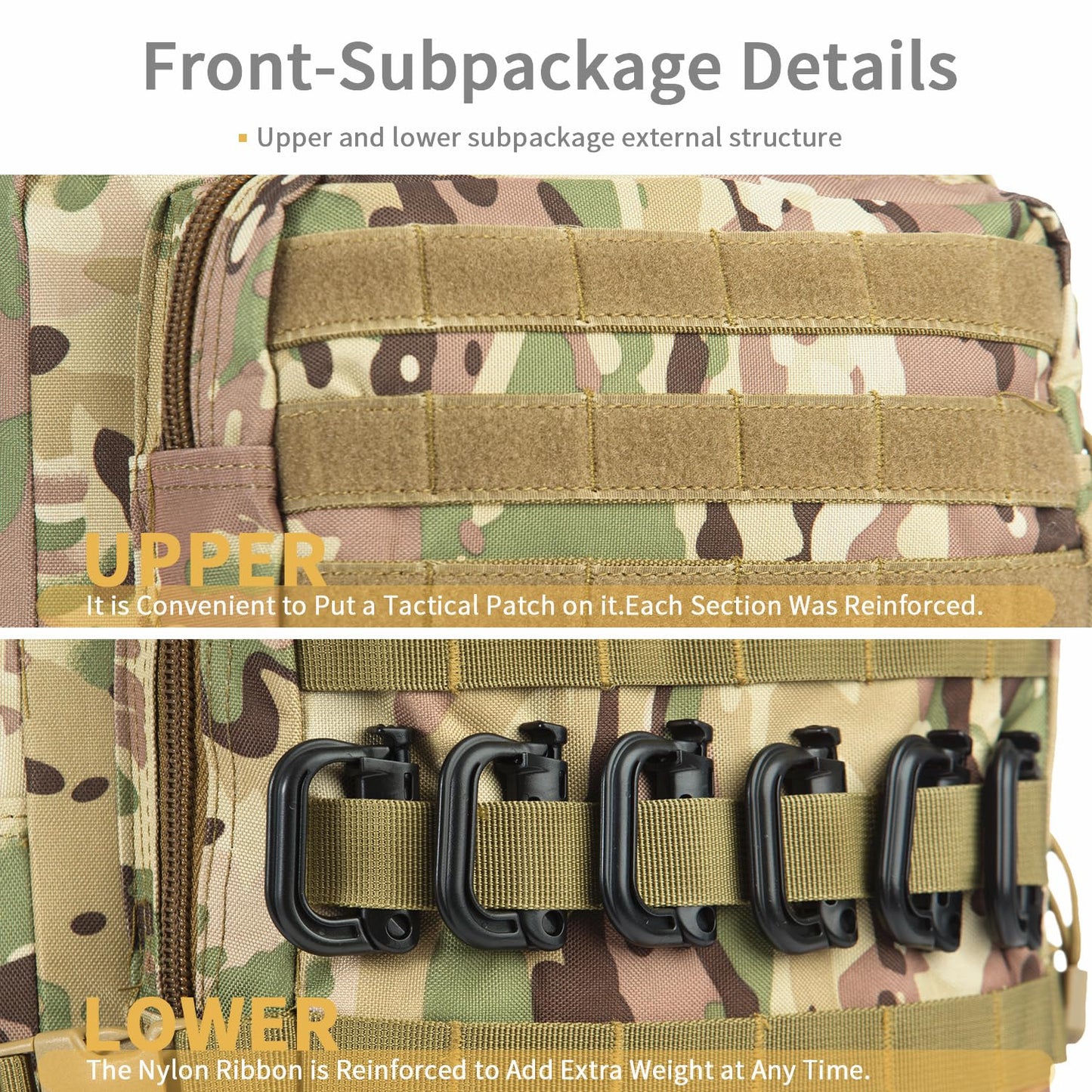 GZ XINXING Military Tactical Backpack Army 3 Day Assault Pack Molle Bug out Bag Backpacks For Men