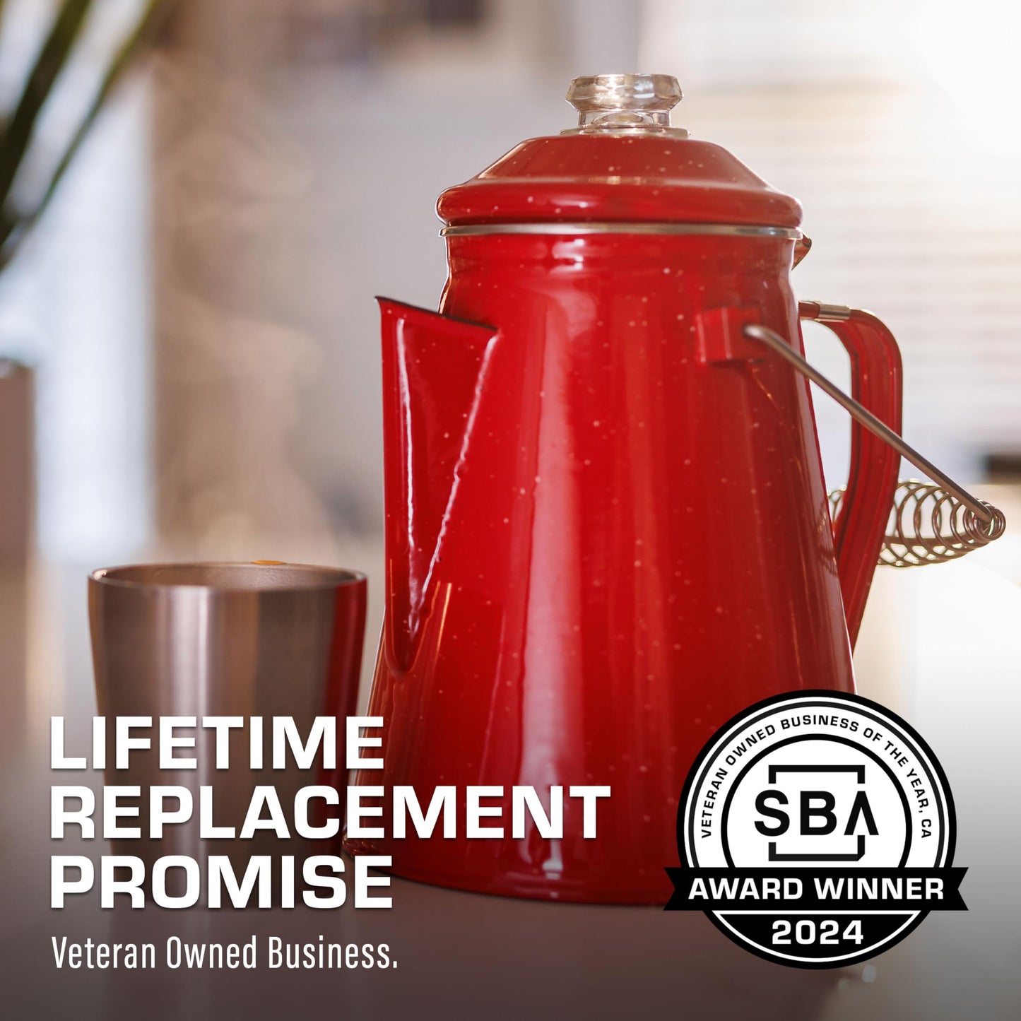 COLETTI Classic Percolator Coffee Pot — Camping Coffee Percolator, Campfire Coffee Pot – Camping Percolator for Groups — Brew for the Whole Campsite (Green, 12 Cup)