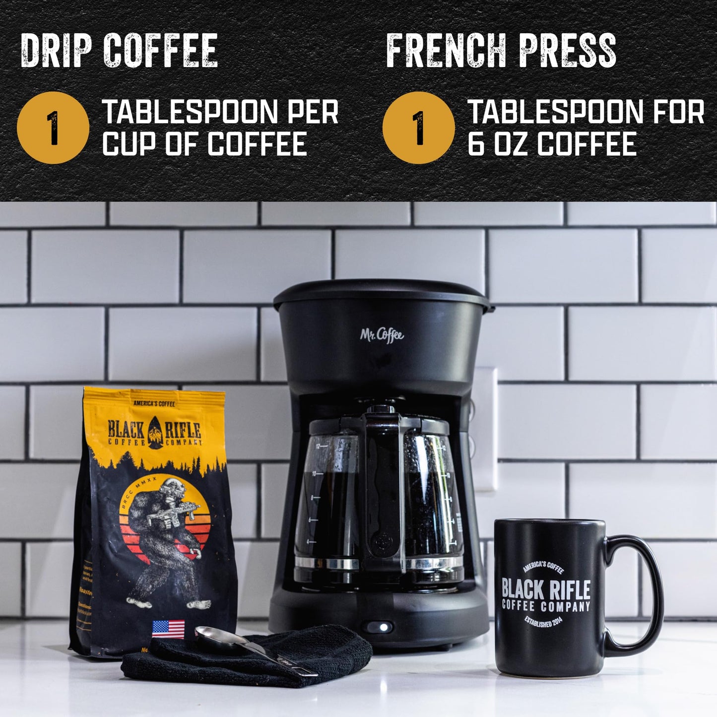 Black Rifle Coffee Company Tactisquatch Dark Roast Ground Coffee, 40 OZ Bag