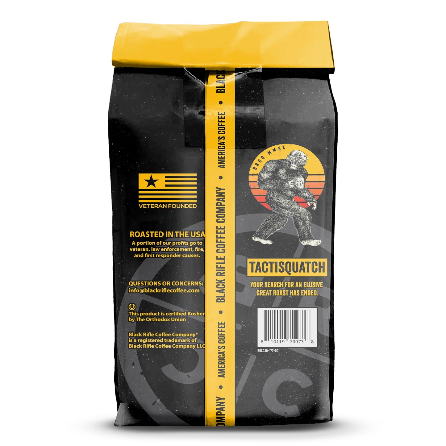 Black Rifle Coffee Company Tactisquatch Dark Roast Ground Coffee, 40 OZ Bag