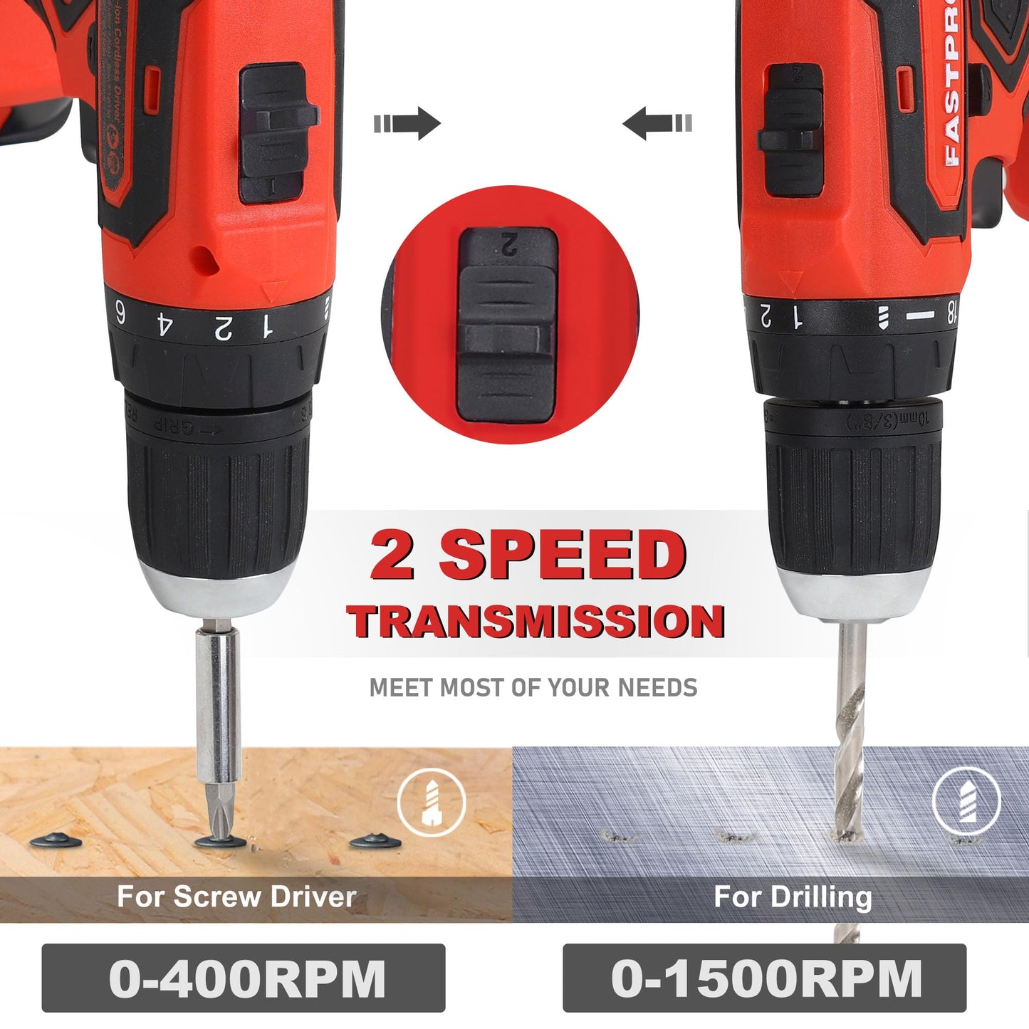 FASTPRO 232-Piece 20V Cordless Lithium-Ion Drill Driver & Home Tool Set, Household Repairing Tool Kit with Drill, 12-Inch Wide Mouth Storage Tool Bag, Green